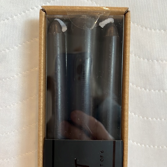 Debi Lilly Design Black Night Unscented Taper Candles 🕯 Set Of 6 New In Box - Picture 2 of 5